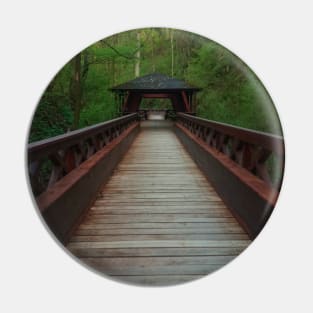 Wooden Bridge In The Forest Pin