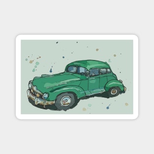 Artistic Illustration of Hudson Automobile Magnet