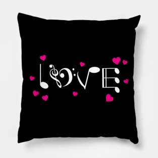 Adorable Music LOVE - Notes Musician - Funny Gift Pillow