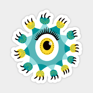 Cute Eye Monster Paws And Claws Magnet