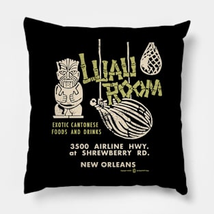 Vintage Luau Room Tiki Bar New Orleans Pillow