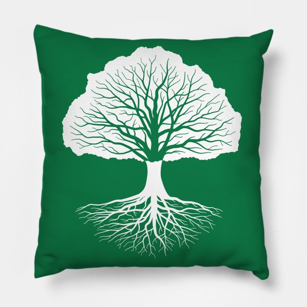 Living Oak White Pillow by RudDesigns