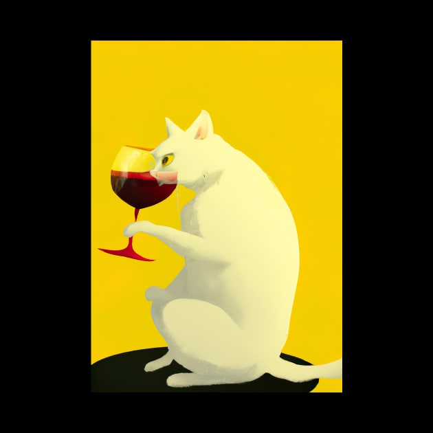 Cat with Wine by maxcode