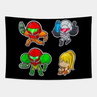 Chibi Metroid (Pack 2) Tapestry