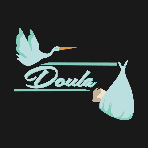 doula | obstetrics stork baby lettering midwife by DesignatedDesigner