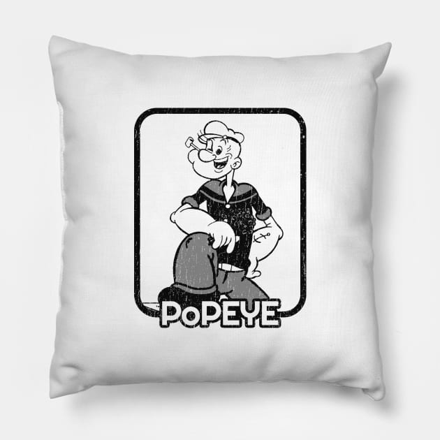 the sailor man - popeye vintage Pillow by Crocodile Store