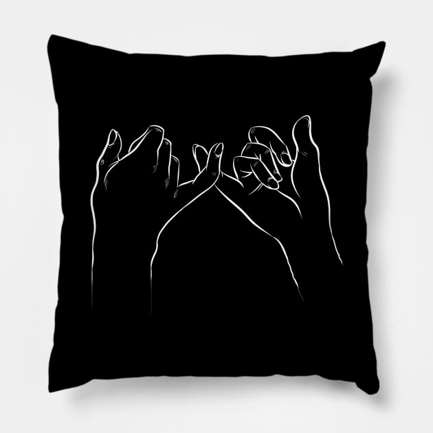 Pinky Promise Pillow by Black Tee Inc