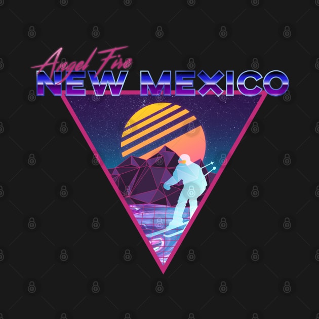 Retro Vaporwave Ski Mountain | Angel Fire New Mexico | Shirts, Stickers, and More! by KlehmInTime