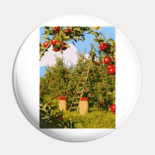 Red Orchard - Landscape Pin