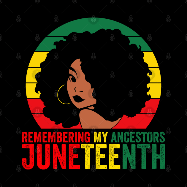 Juneteenth Remembre My Ancestors, 1865 Celebrate African American Freedom Day Women by Zakzouk-store