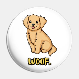 Chibi Kawaii Golden Retriever Dog Pin