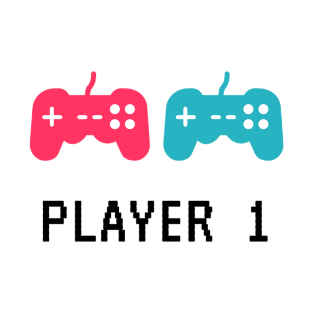 Fun Player 1 Gamer Apparel by Topher's Emporium