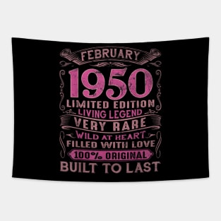 Vintage 70 Years Old February 1950 70th Birthday Gift Tapestry