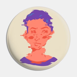 Zoe the Pixie Cut Girl Pin