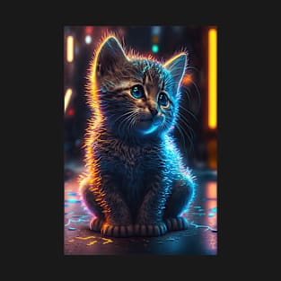 Cute neon cat T-Shirt