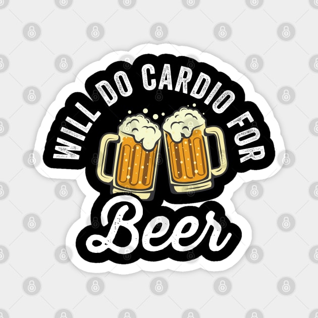 Will Do Cardio For Beer Magnet by Cult WolfSpirit 