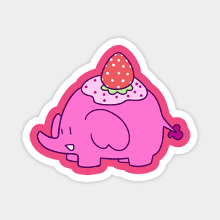 Strawberry Elephant Magnet