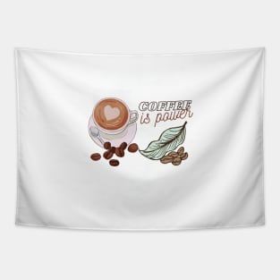 Coffee Give Me Power Tapestry