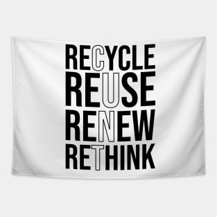 Recycle Reuse Renew Rethink Crisis Environmental Activism Tapestry