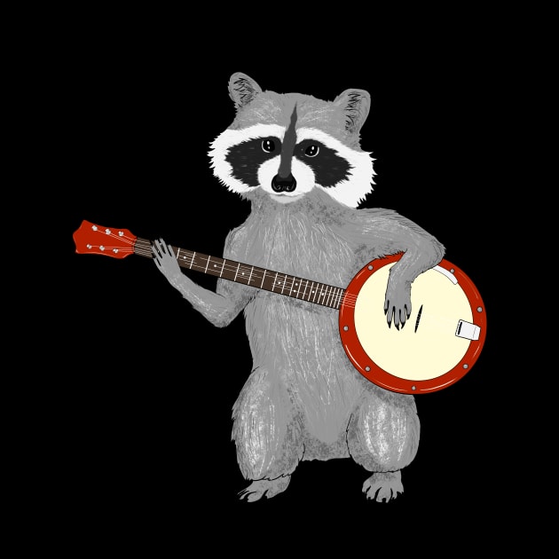 Racoon plays the Banjo by TuuliTuule