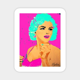 Marilyn Pop Art Pink Magnet