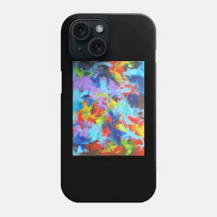 red and blue brush strokes Phone Case