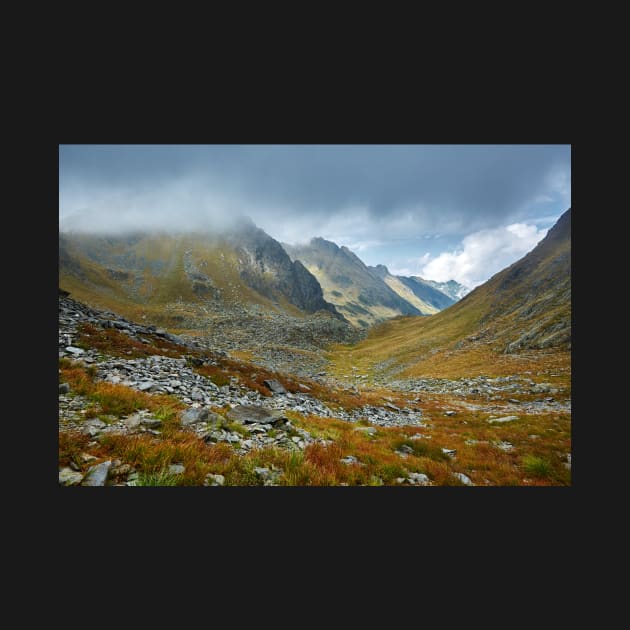 Mountains and clouds landscape by naturalis