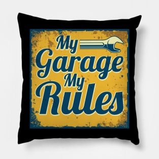 My Garage my Rules Diesel Mechanic Quote  Mechanic Pillow