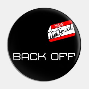 BACK OFF - Antisocial Pin