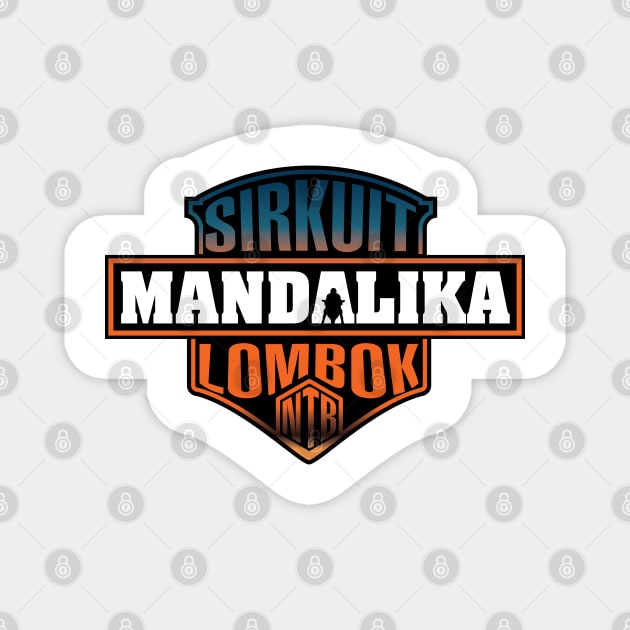 Sirkuit Mandalika Lombok NTB Badge on Gradient Color Magnet by G-Design