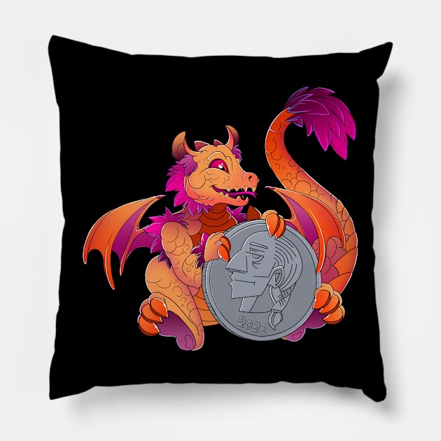 Lesbian Pride Pocket Dragon Pillow by TheMightyQ