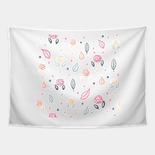 Cute Rose and Leaf Pattern - Transparent Tapestry