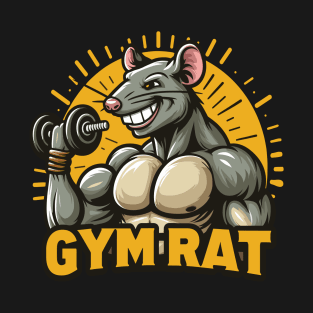 Muscled Gym Rat Motivation meme mascot T-Shirt