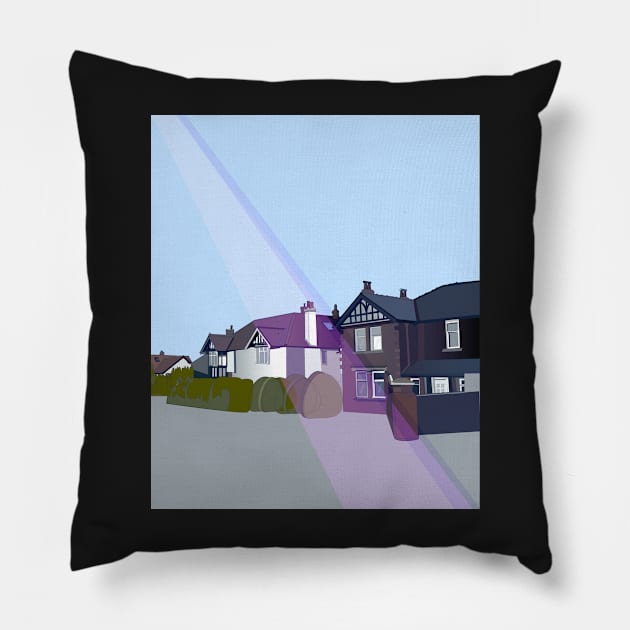 Teesside Houses Pillow by juliechicago