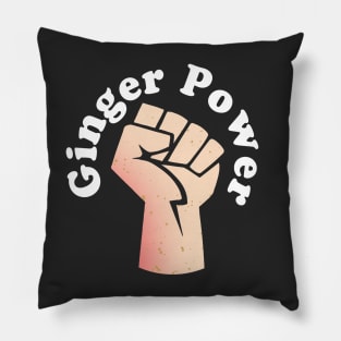 Ginger Power - Power Fist St. Patricks Day or Kiss a Ginger Day Pillow