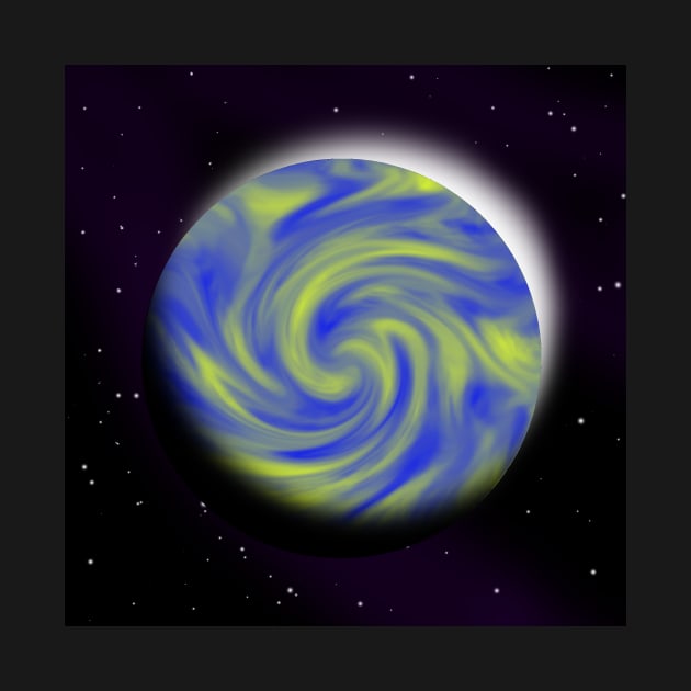 Stormy planet by Littlekata