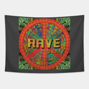 Rave 2023 - Peace Sign Tapestry