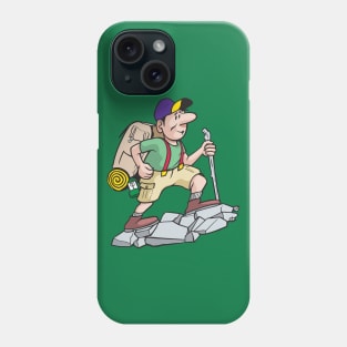 A cartoon heker enjoying the great outdoors Phone Case