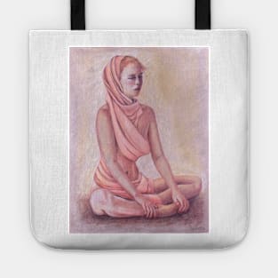 Meditating woman girl, buddhism, zen, yoga Tote