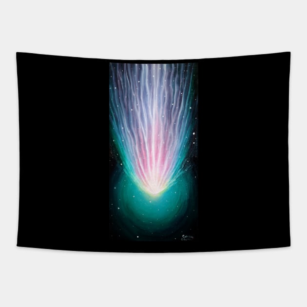 The comet Leonard Tapestry by CORinAZONe