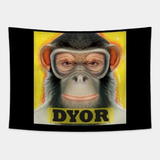 DYOR Funny Monkey Humorous Apes Animals Tapestry