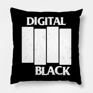 Digital Black Shirt (in white) Pillow