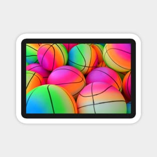 Colorful basketballs Magnet