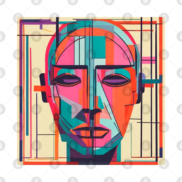 Cubist Android T-Shirt by The Tee Bizarre