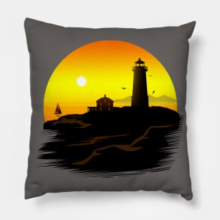 Lighthouse - Sundown Pillow