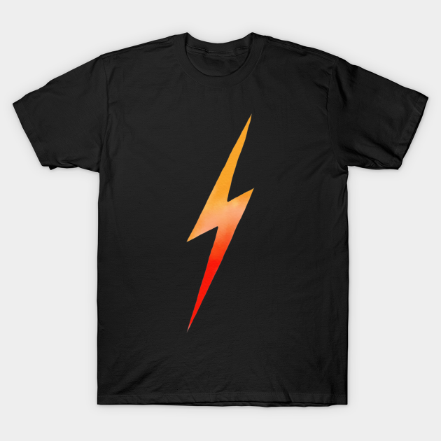 Orange-and-Red Lightning Bolt - Lightning - T-Shirt | TeePublic