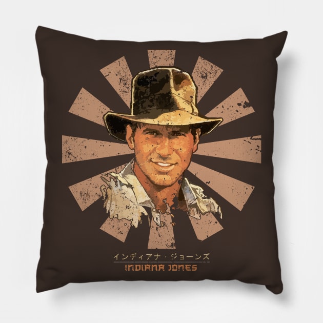 Indiana Jones Retro Japanese Pillow by Nova5