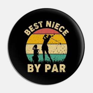 Vintage Best Niece By Par Funny Golfing Golf Player Gift Pin