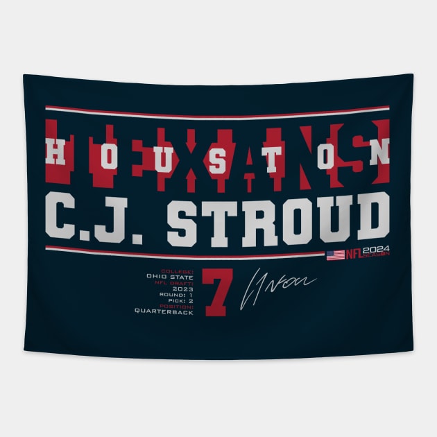 C.J. Stroud - Texans - 2024 Tapestry by Nagorniak