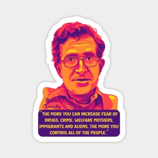 Noam Chomsky Portrait and Quote Magnet